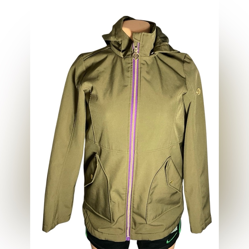 MICHAEL KORS WOMENS JACKET.COLOR OLIVE LIGHTWEIGHT
